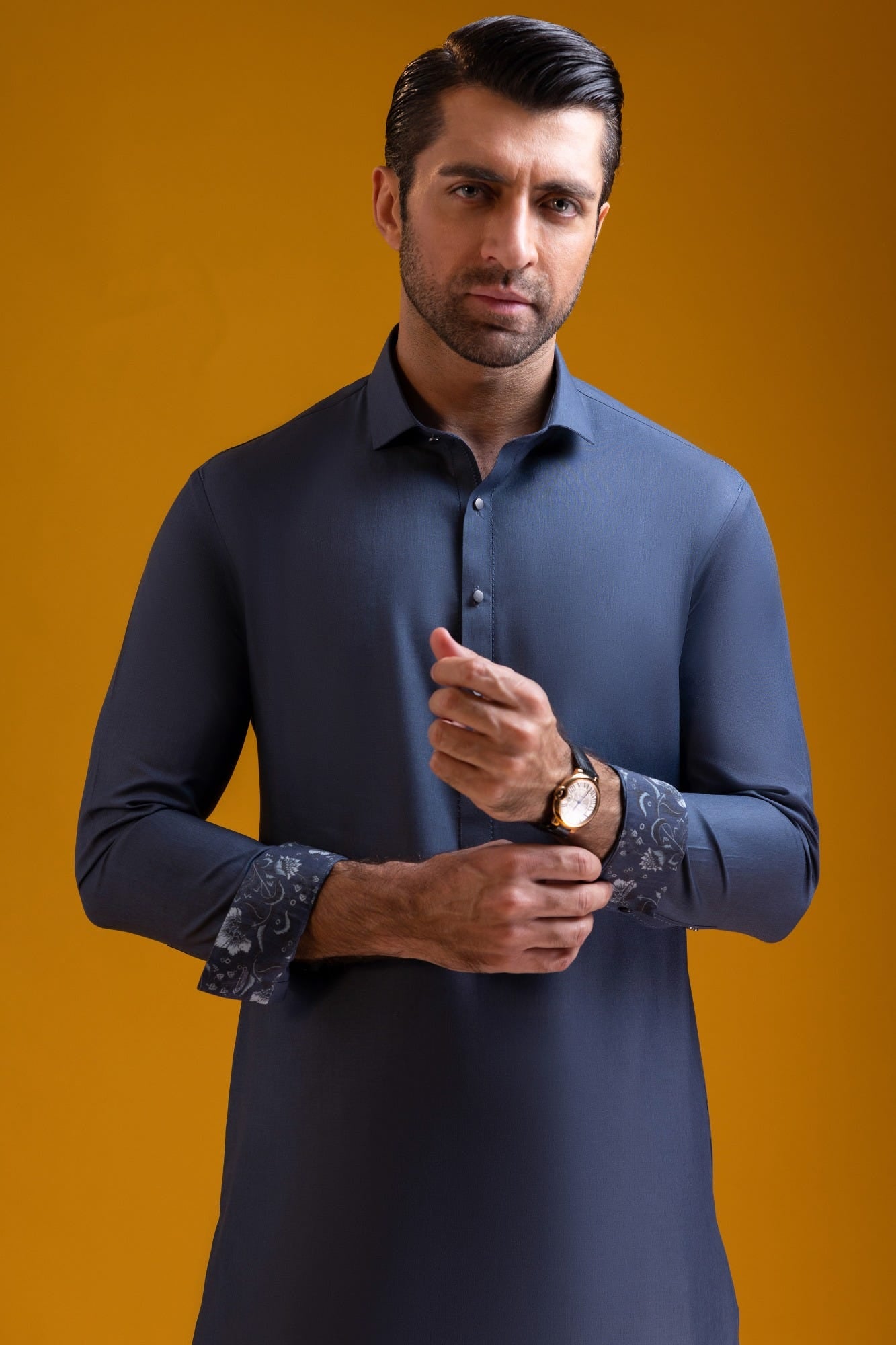 SWITZERLAND - OCEAN BLUE BLENDED KAMEEZ SHALWAR