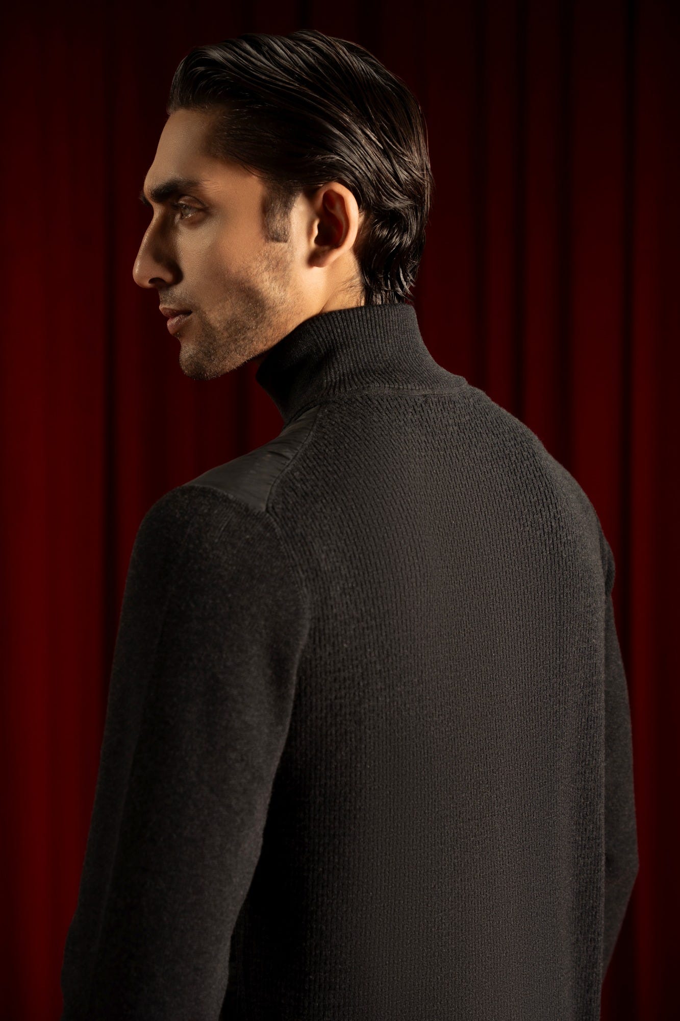 DARK HEATHER COTTON HI-FASHION JACKET | CC-SWT-0026