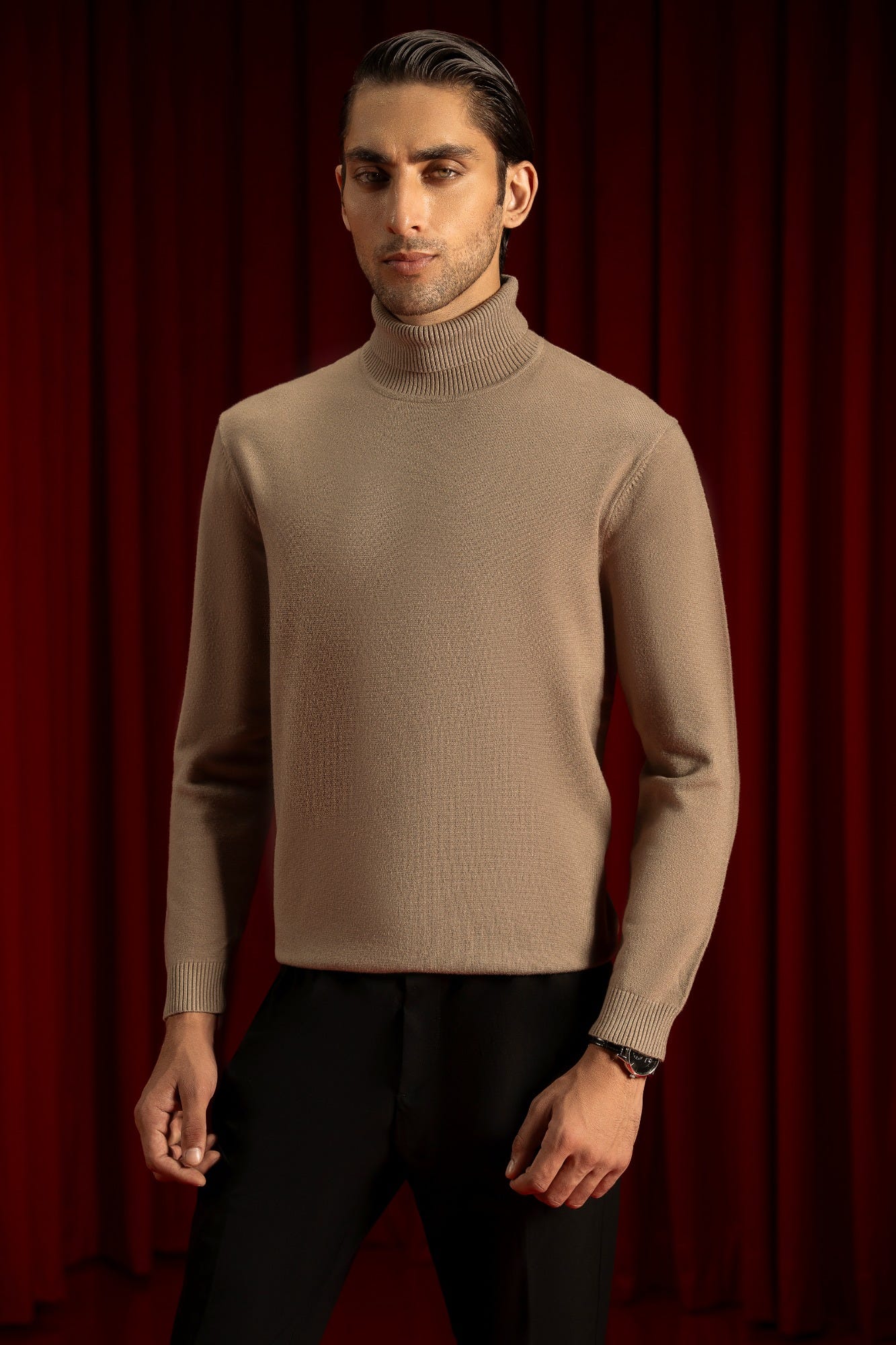 SAND TURTLENECK SWEATER | CC-SWT-0031