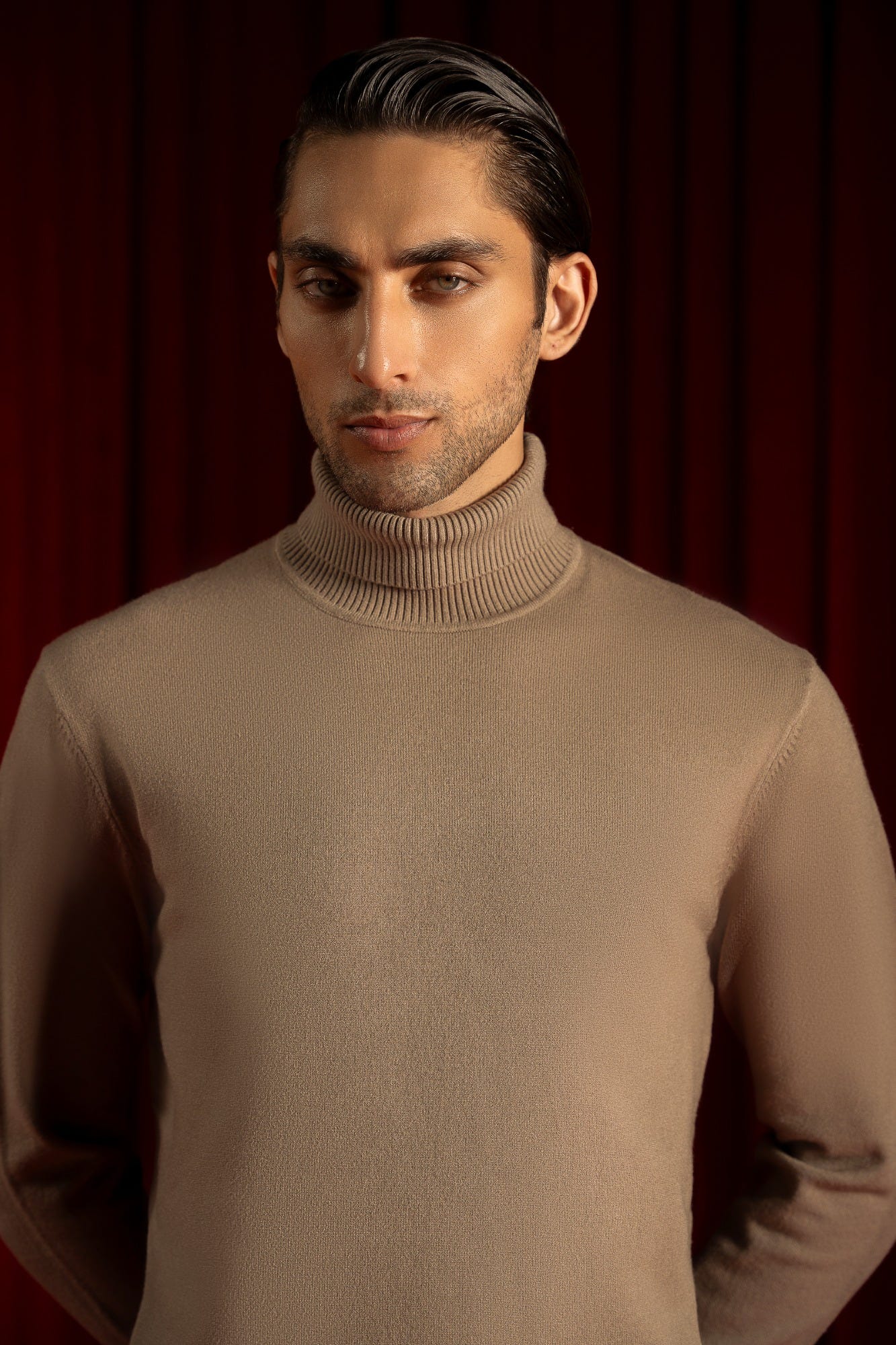 SAND TURTLENECK SWEATER | CC-SWT-0031