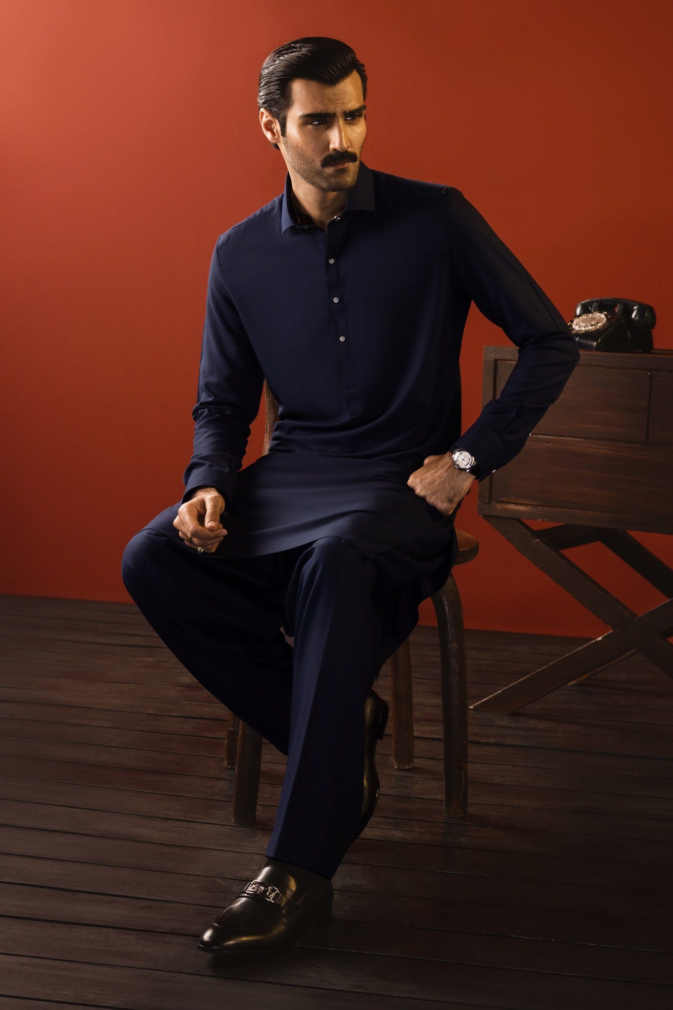 SYDNEY - BLUE COTTON KAMEEZ SHALWAR