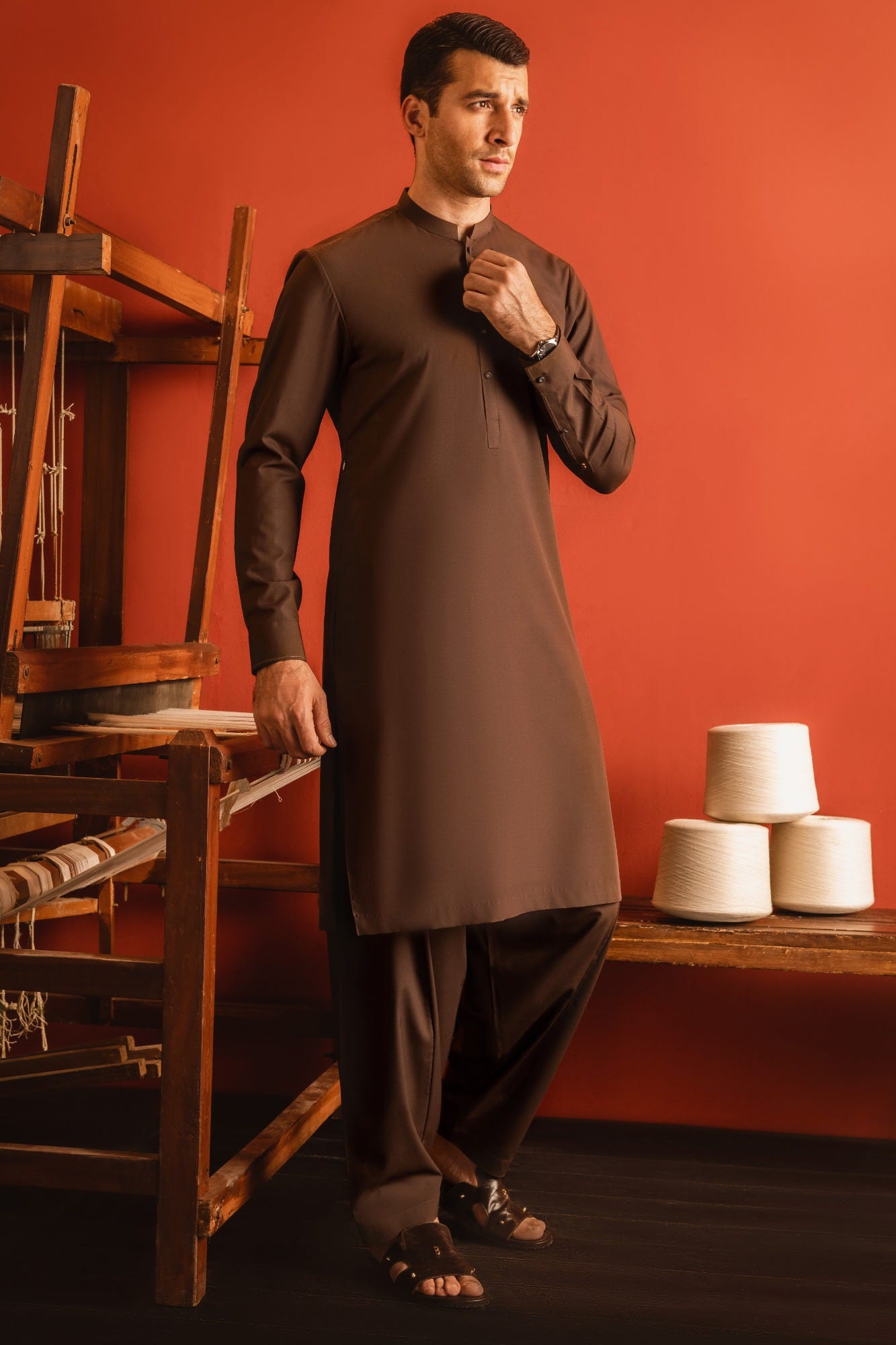 TOKYO - BROWN BLENDED KAMEEZ SHALWAR