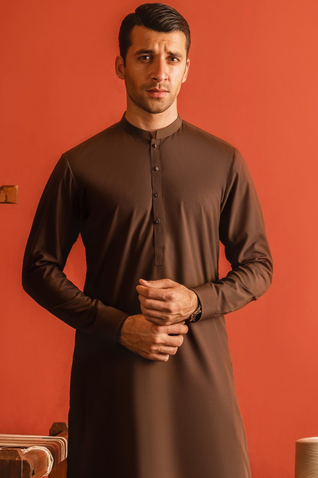 TOKYO - BROWN BLENDED KAMEEZ SHALWAR
