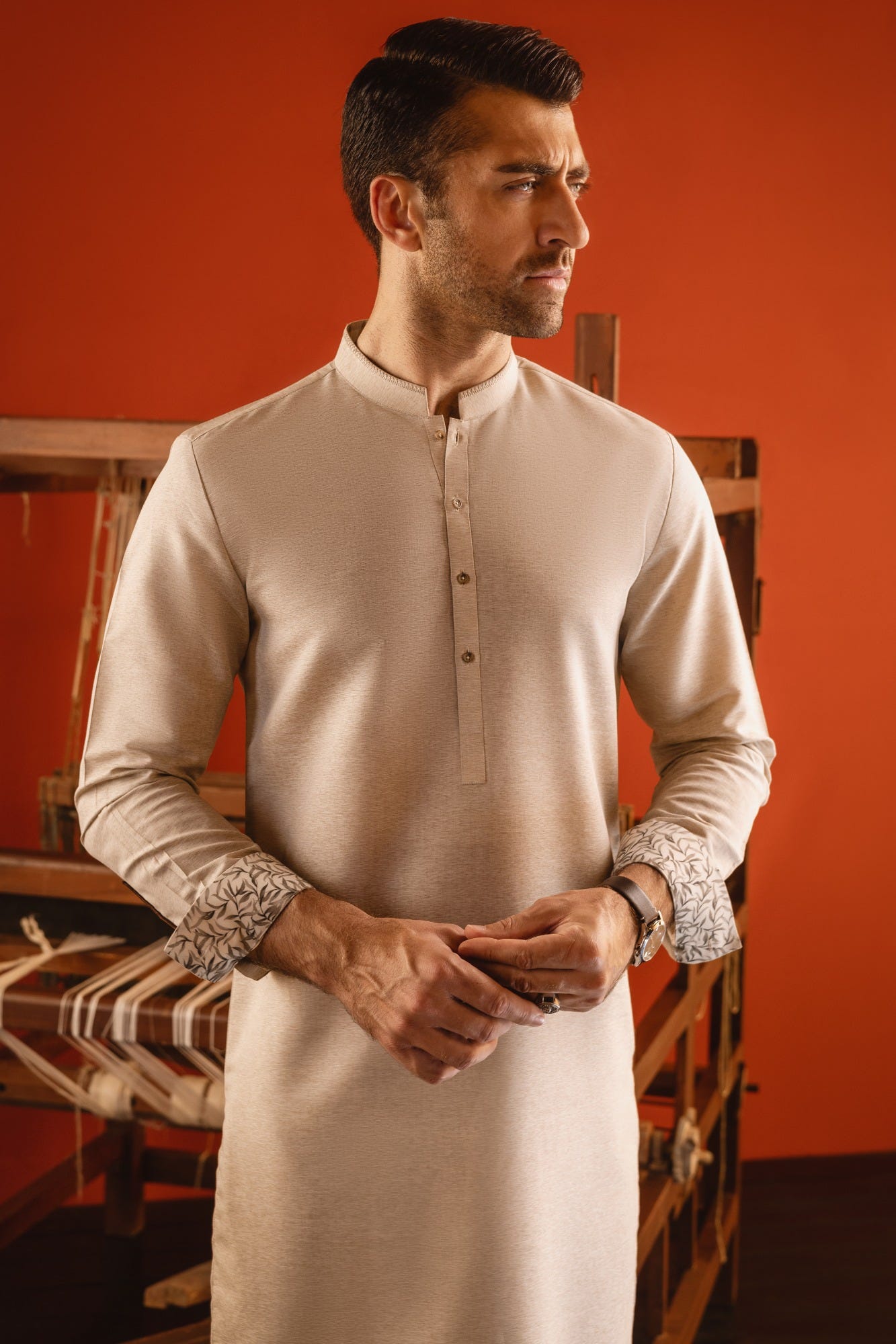 VENICE - SAND BLENDED KURTA TROUSER