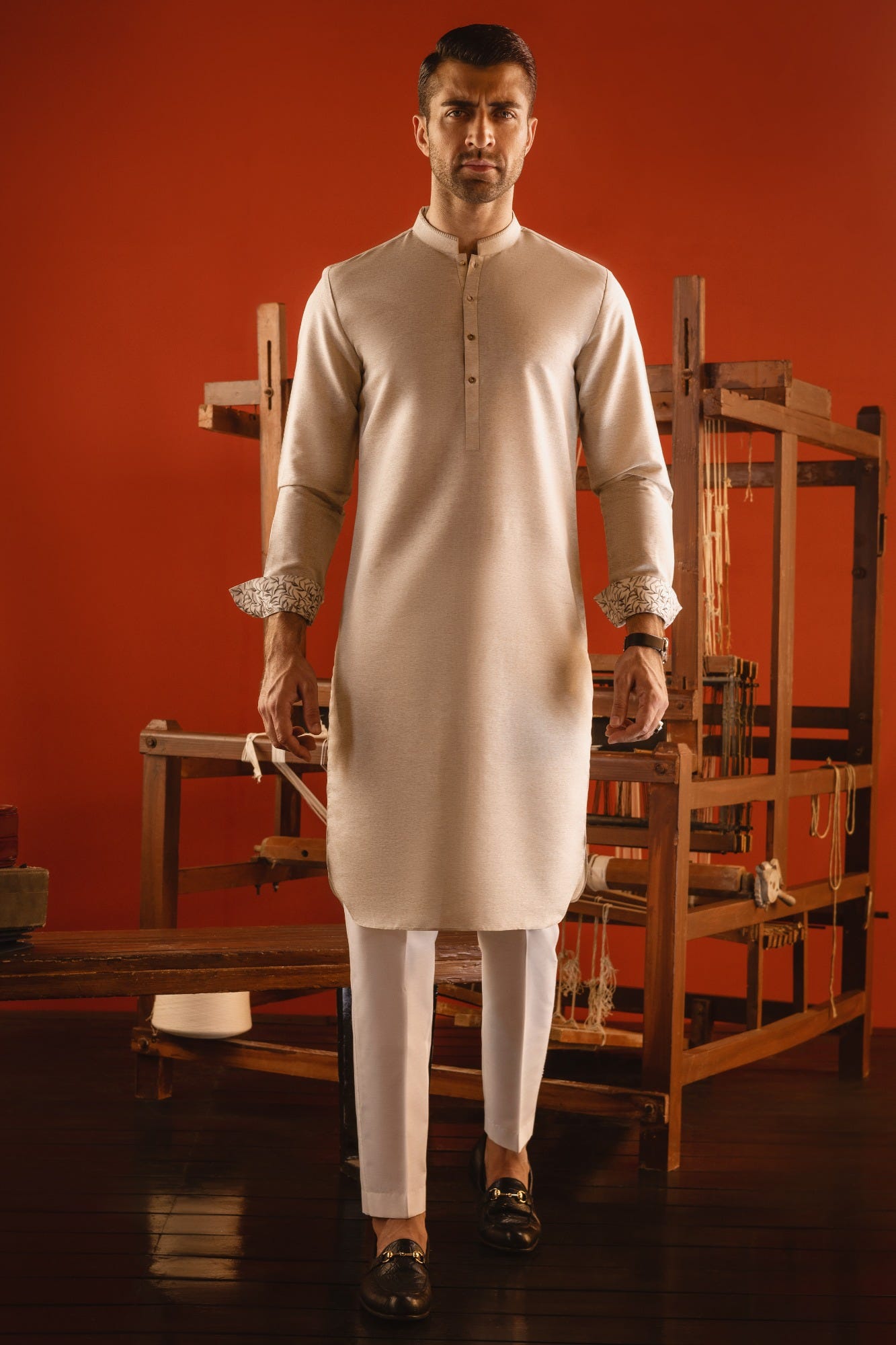 VENICE - SAND BLENDED KURTA TROUSER