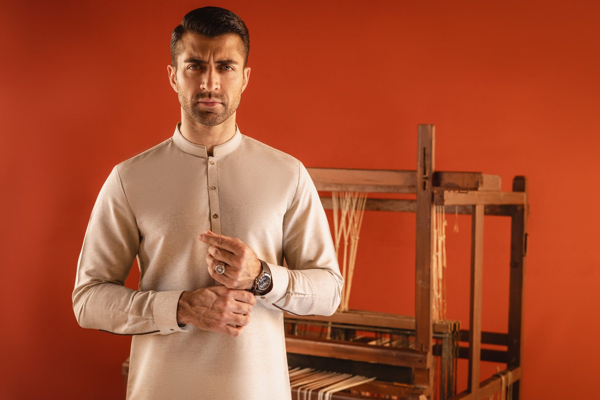VENICE - SAND BLENDED KURTA TROUSER