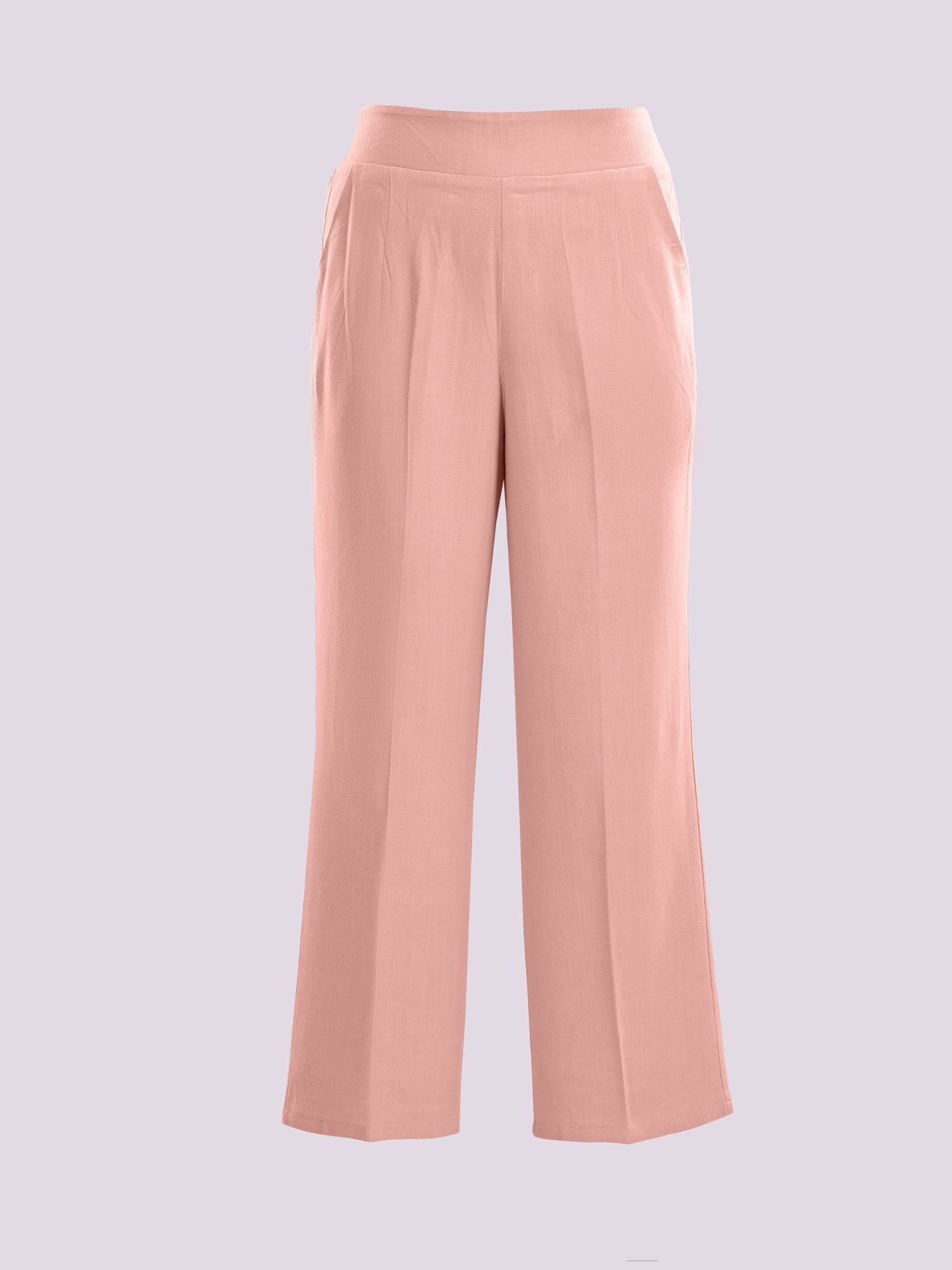 DULL PINK HIGH WAISTED TROUSERS