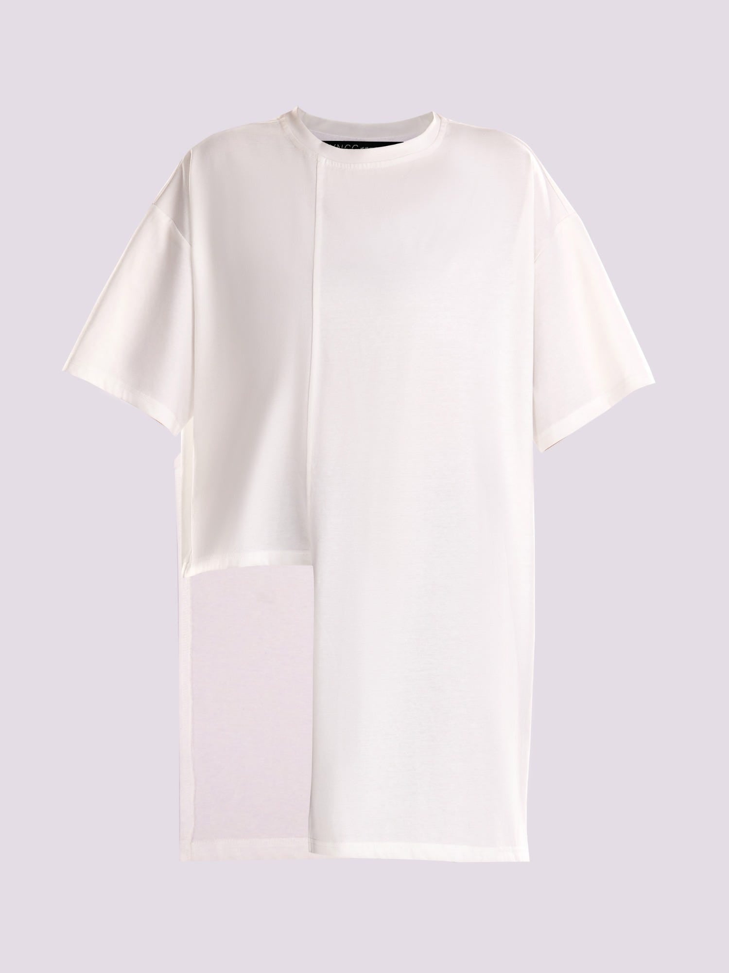 WHITE ASYMMETRICAL T-SHIRT-05A