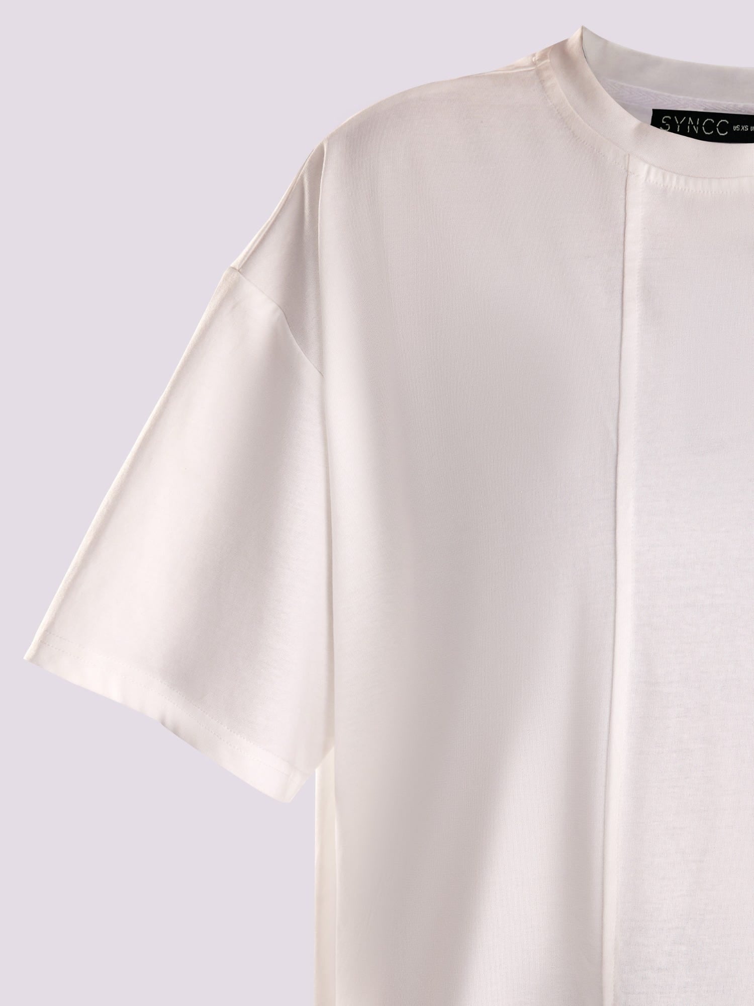 WHITE ASYMMETRICAL T-SHIRT-05A
