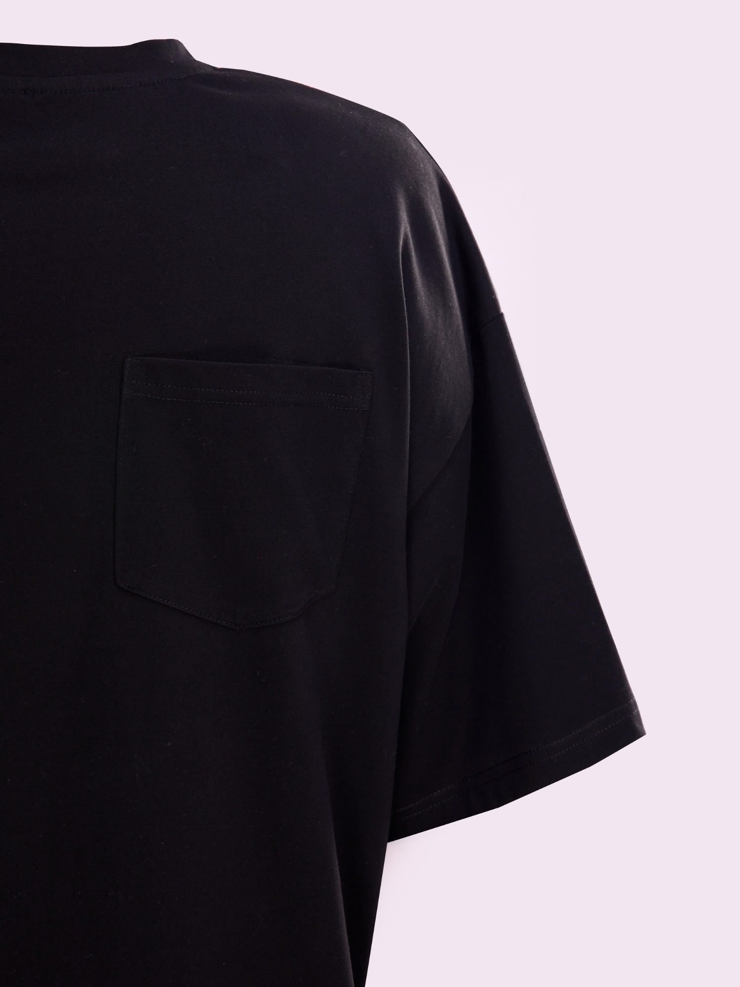 BLACK ASYMMETRICAL T-SHIRT-05B